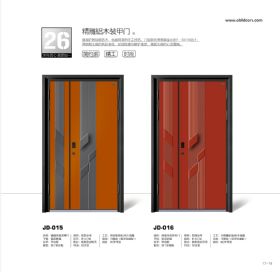 輕奢系統(tǒng)裝甲門精雕鋁木裝甲門
